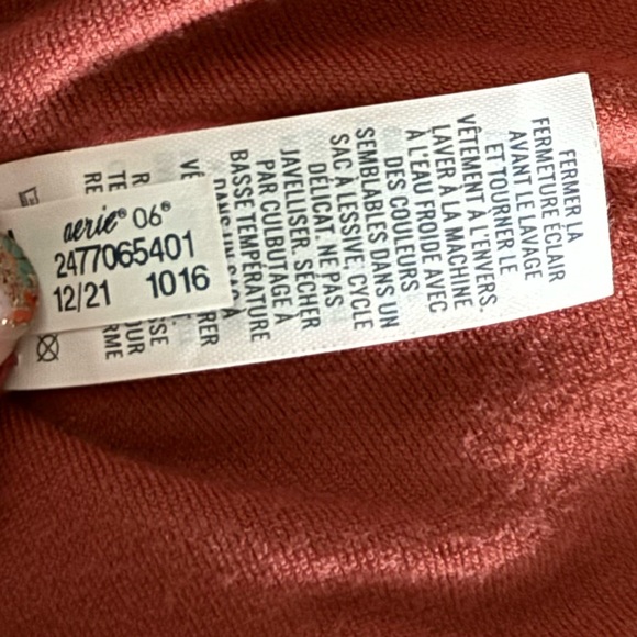 Offline by Aerie Burnt Orange Velor Full Zip Up Hoodie, Size Medium - Picture 3 of 6